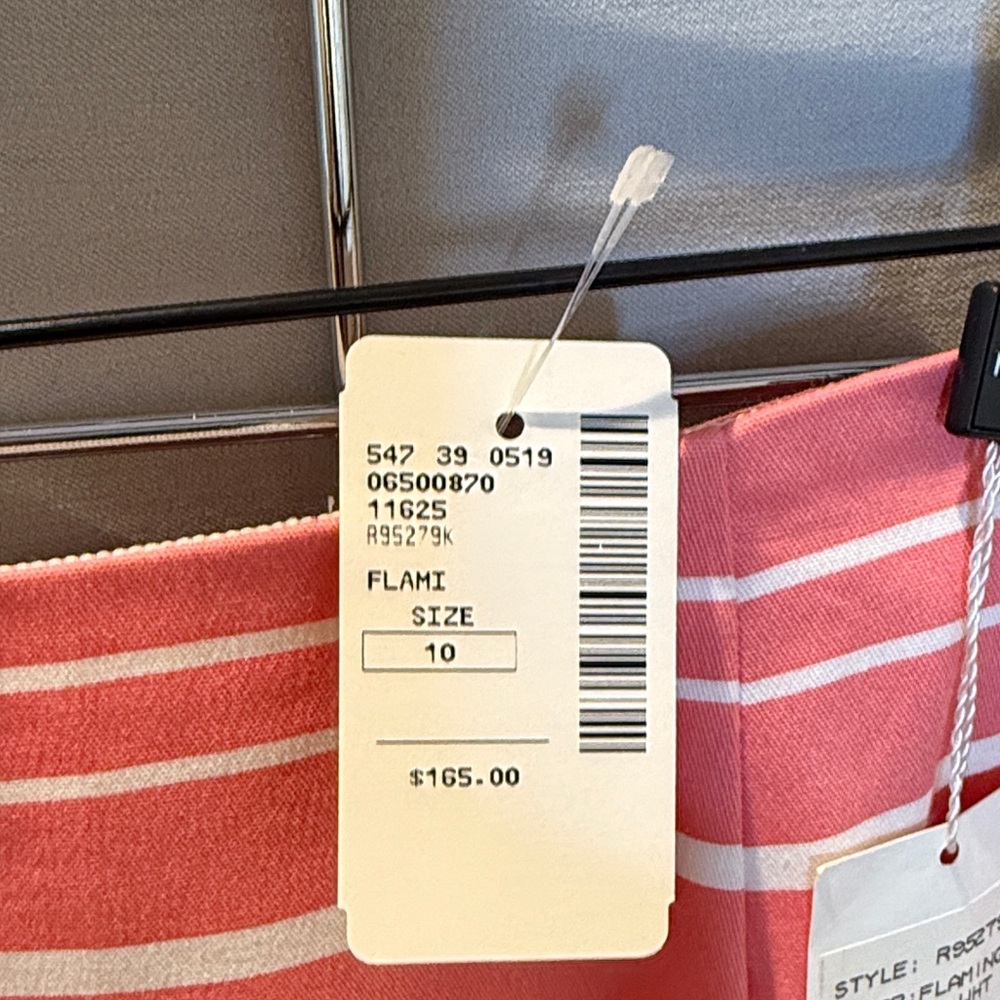Kors Michael Kors Flamingo Pink and White Striped Skirt; Sz 10; Brand New!! - Picture 2 of 9